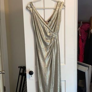 Metallic floor length gown